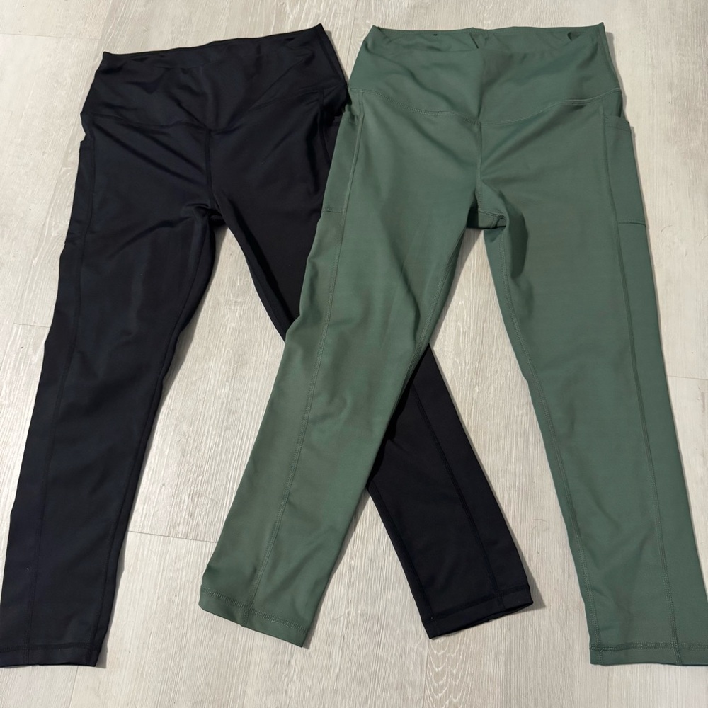 Beverly Hills Polo Club Black And Green Leggings